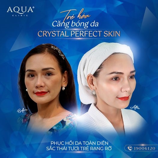 Công nghệ siêu căng bóng da Crystal Perfect Skin 4.0 mang đến làn da căng bóng, mịn màng
